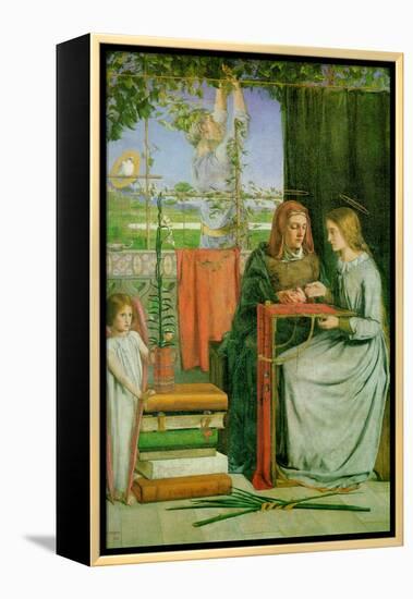 Childhood of the Virgin Mary-Dante Gabriel Rossetti-Framed Stretched Canvas