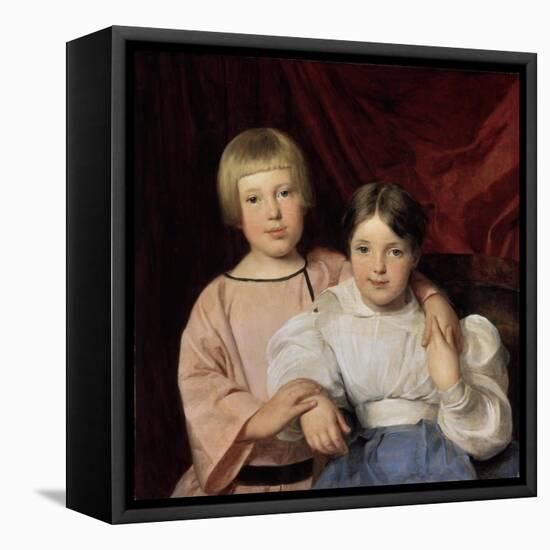 Children, 1834-Ferdinand Georg Waldmuller-Framed Premier Image Canvas