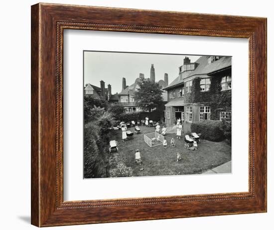 Children and Carers in a Garden, Hampstead, London, 1960-null-Framed Photographic Print