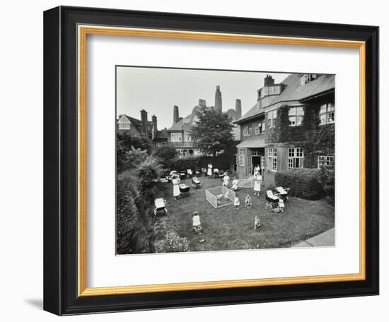 Children and Carers in a Garden, Hampstead, London, 1960-null-Framed Photographic Print