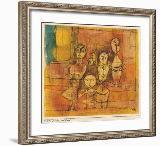 Children and Dog-Paul Klee-Framed Premium Giclee Print