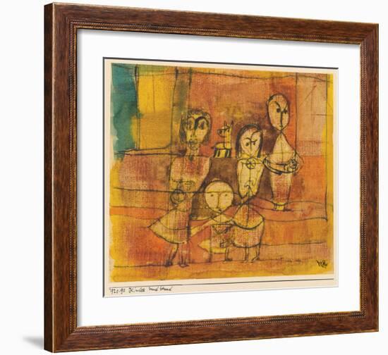 Children and Dog-Paul Klee-Framed Premium Giclee Print