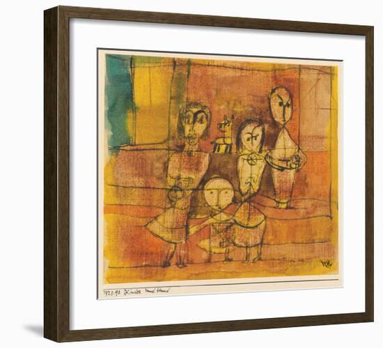 Children and Dog-Paul Klee-Framed Premium Giclee Print