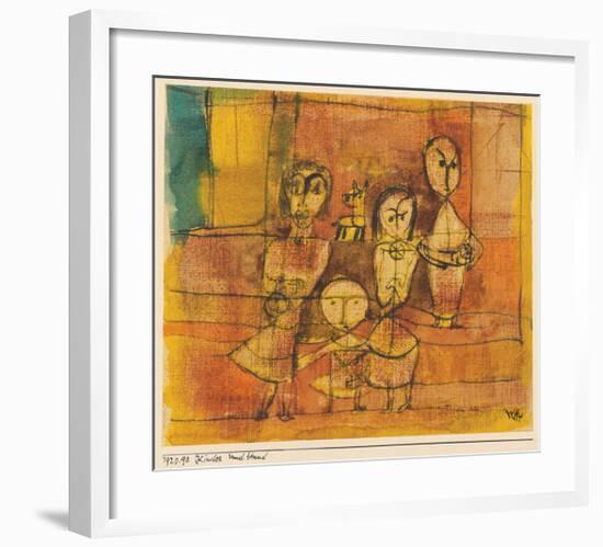 Children and Dog-Paul Klee-Framed Premium Giclee Print