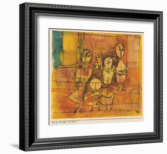 Children and Dog-Paul Klee-Framed Art Print