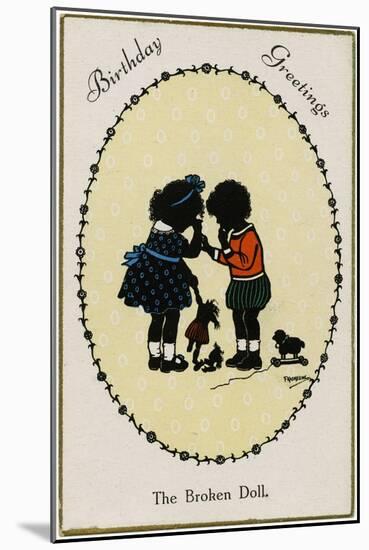 Children and Doll-null-Mounted Art Print