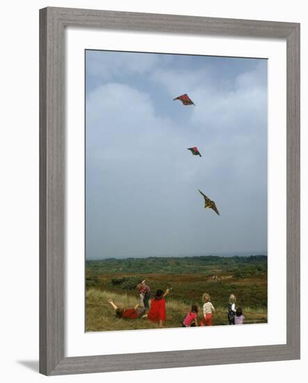 Children and Families Flying Kites in Nantucket, August 1974-Alfred Eisenstaedt-Framed Photographic Print