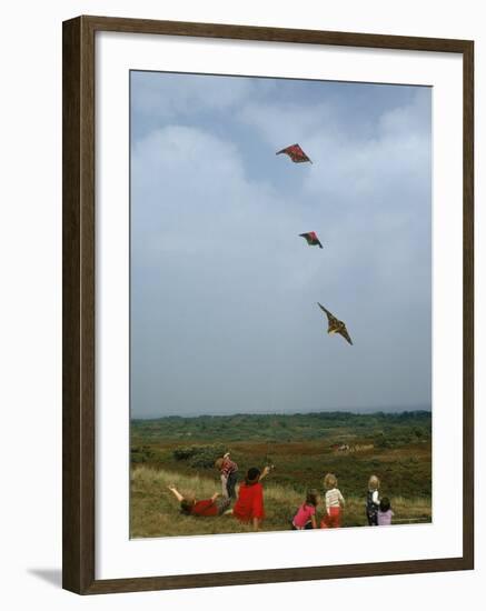 Children and Families Flying Kites in Nantucket, August 1974-Alfred Eisenstaedt-Framed Photographic Print