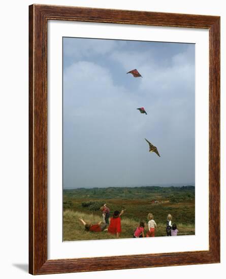 Children and Families Flying Kites in Nantucket, August 1974-Alfred Eisenstaedt-Framed Photographic Print