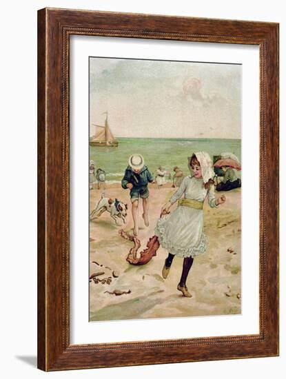 Children and Seaweed from Sunbeams-Edward Ladell-Framed Giclee Print