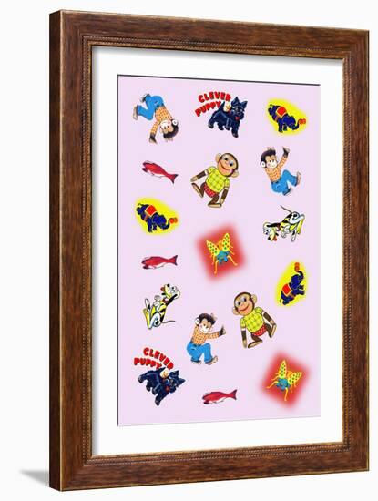 Children Art Collage II-Paris Pierce-Framed Art Print