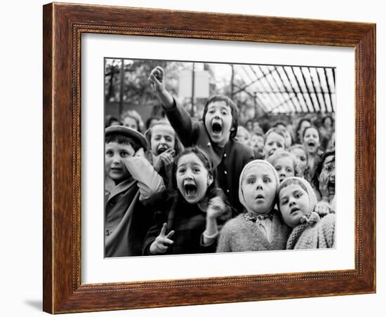 Children at a Puppet Theatre, Paris, 1963-Alfred Eisenstaedt-Framed Photographic Print