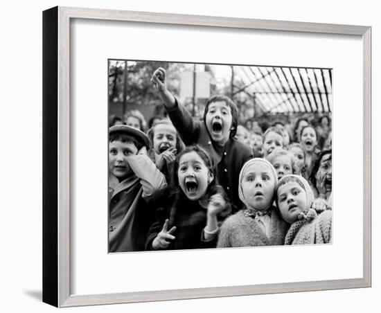 Children at a Puppet Theatre, Paris, 1963-Alfred Eisenstaedt-Framed Photographic Print