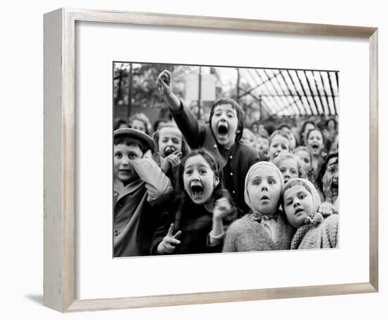 Children at a Puppet Theatre, Paris, 1963-Alfred Eisenstaedt-Framed Photographic Print