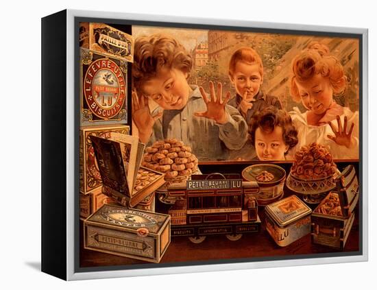 Children at Confectionery Shop-Bocchino V^-Framed Premier Image Canvas