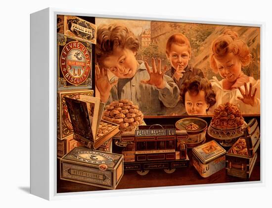 Children at Confectionery Shop-Bocchino V^-Framed Premier Image Canvas