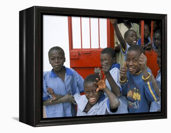 Children at Gambian School, the Gambia, West Africa, Africa-R H Productions-Framed Premier Image Canvas