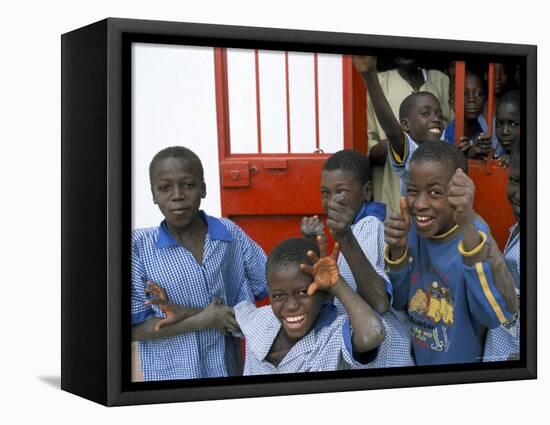 Children at Gambian School, the Gambia, West Africa, Africa-R H Productions-Framed Premier Image Canvas