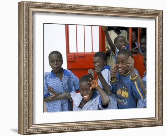 Children at Gambian School, the Gambia, West Africa, Africa-R H Productions-Framed Photographic Print