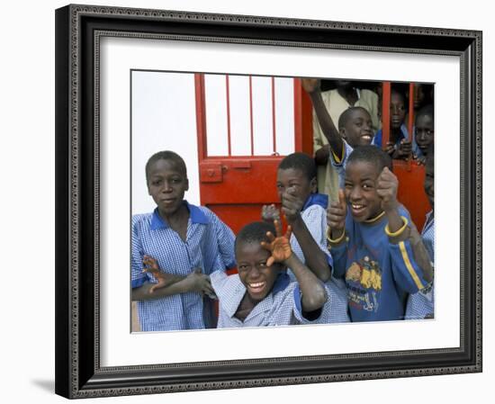 Children at Gambian School, the Gambia, West Africa, Africa-R H Productions-Framed Photographic Print