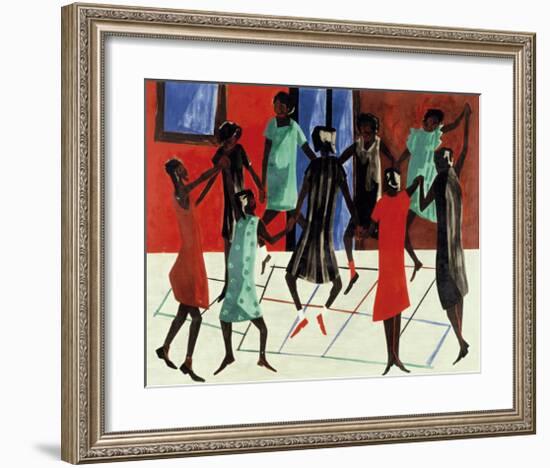 Children at Play, 1947-Jacob Lawrence-Framed Giclee Print