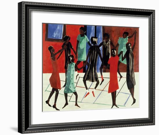 Children at Play, 1947-Jacob Lawrence-Framed Giclee Print