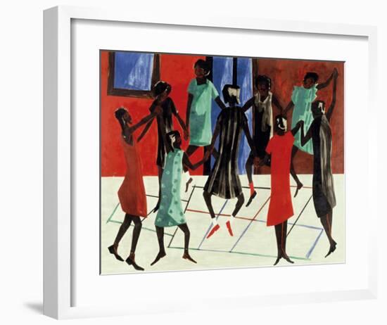 Children at Play, 1947-Jacob Lawrence-Framed Giclee Print