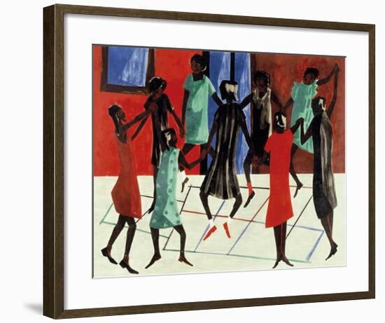 Children at Play, 1947-Jacob Lawrence-Framed Giclee Print