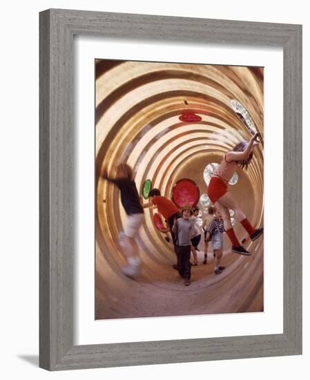 Children at Play in New York City Playgrounds-John Zimmerman-Framed Photographic Print