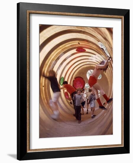 Children at Play in New York City Playgrounds-John Zimmerman-Framed Photographic Print