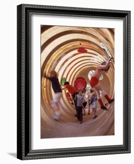 Children at Play in New York City Playgrounds-John Zimmerman-Framed Photographic Print