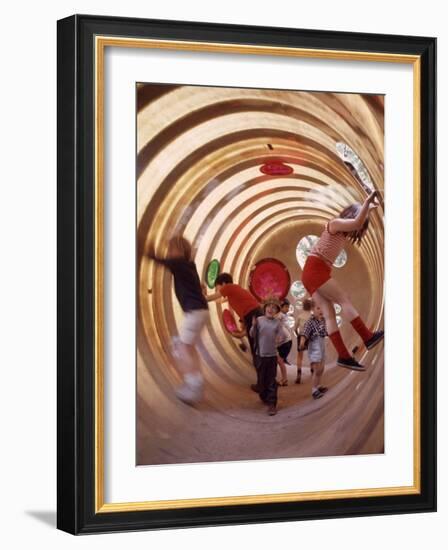 Children at Play in New York City Playgrounds-John Zimmerman-Framed Photographic Print