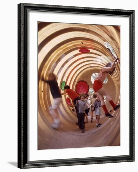 Children at Play in New York City Playgrounds-John Zimmerman-Framed Photographic Print