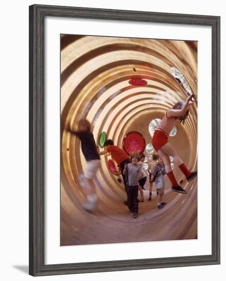 Children at Play in New York City Playgrounds-John Zimmerman-Framed Photographic Print