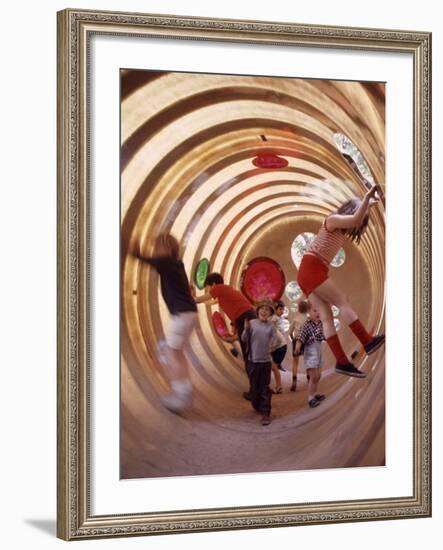 Children at Play in New York City Playgrounds-John Zimmerman-Framed Photographic Print