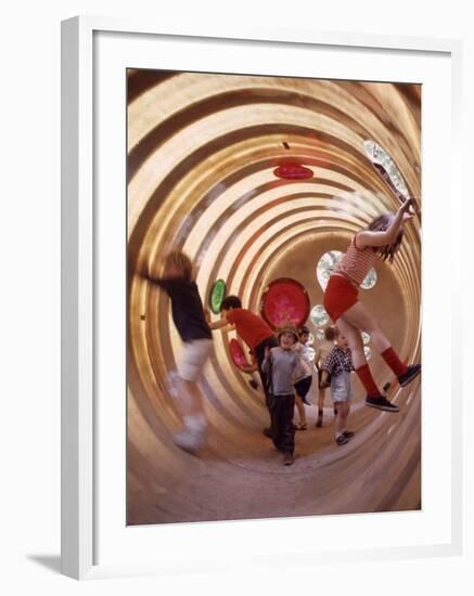 Children at Play in New York City Playgrounds-John Zimmerman-Framed Photographic Print