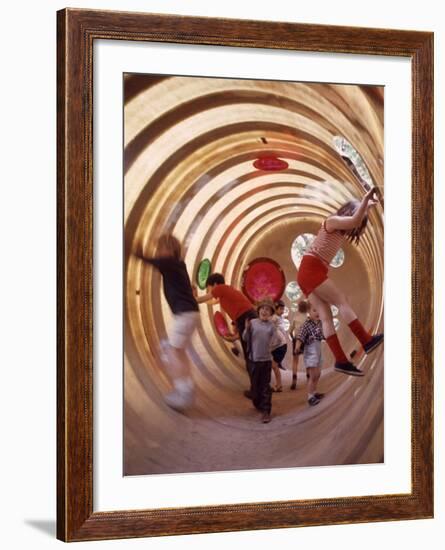 Children at Play in New York City Playgrounds-John Zimmerman-Framed Photographic Print