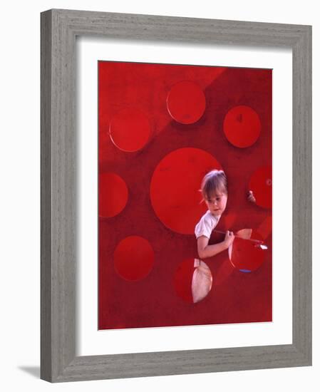 Children at Play in New York City Playgrounds-John Zimmerman-Framed Photographic Print