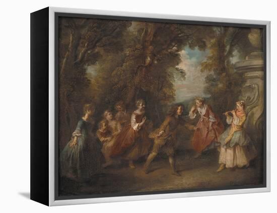 Children at Play in the Open, 1705-43-Nicolas Lancret-Framed Premier Image Canvas