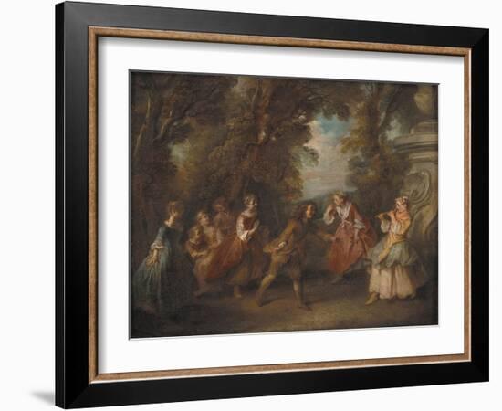 Children at Play in the Open, 1705-43-Nicolas Lancret-Framed Giclee Print