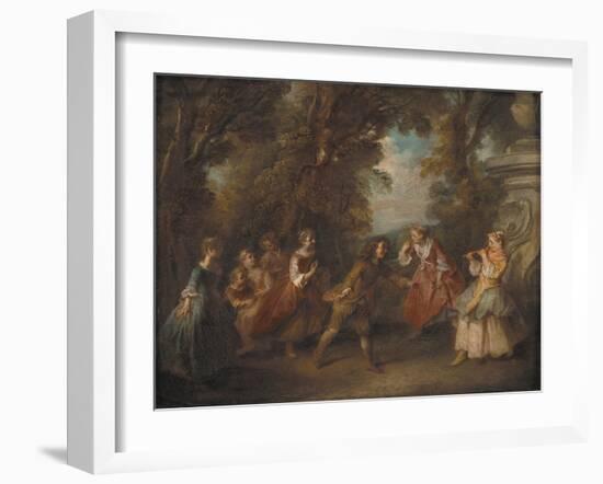 Children at Play in the Open, 1705-43-Nicolas Lancret-Framed Giclee Print