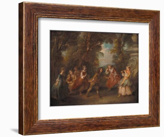 Children at Play in the Open-Nicolas Lancret-Framed Giclee Print