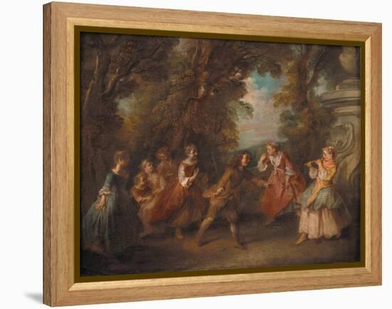 Children at Play in the Open-Nicolas Lancret-Framed Premier Image Canvas