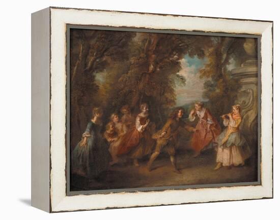 Children at Play in the Open-Nicolas Lancret-Framed Premier Image Canvas