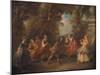 Children at Play in the Open-Nicolas Lancret-Mounted Giclee Print