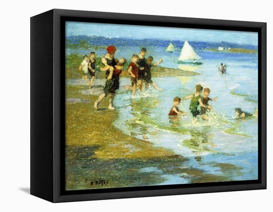 Children at Play on the Beach-Edward Henry Potthast-Framed Premier Image Canvas