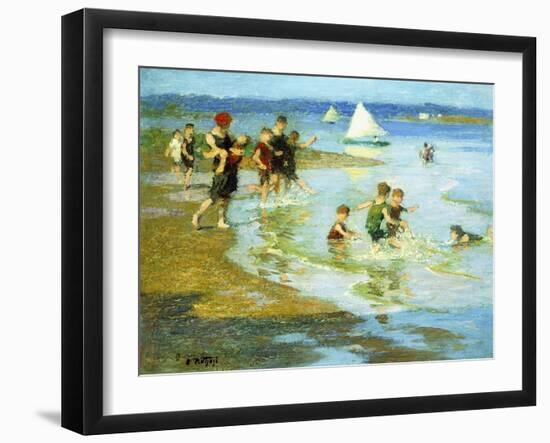 Children at Play on the Beach-Edward Henry Potthast-Framed Giclee Print