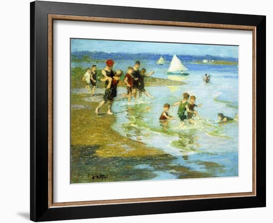 Children at Play on the Beach-Edward Henry Potthast-Framed Giclee Print