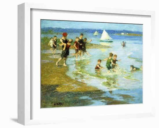 Children at Play on the Beach-Edward Henry Potthast-Framed Giclee Print