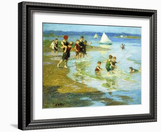 Children at Play on the Beach-Edward Henry Potthast-Framed Giclee Print